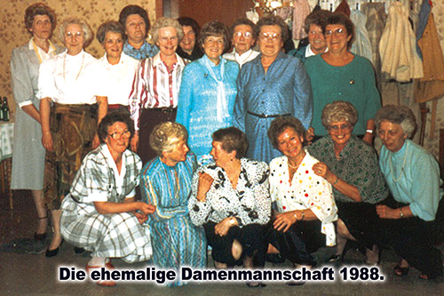 Ehemalige Damenmannschaft 1981